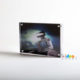 亚克力相框 5寸6寸7寸8寸12寸A4 欧式创意透明磁铁仿水晶相框台卡