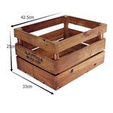 展示用大号原木盒无盖正方形原木箱子木质收纳盒装饰箱杂物收纳箱