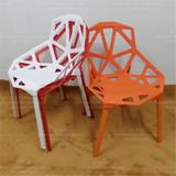 特价咖啡厅现代镂空塑料椅子创意个性餐椅时尚休闲办公椅几何椅子