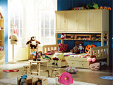 自由王国儿童松木家具 环保松木 627子母床 衣柜高低床1.5 1.2 米