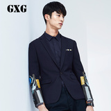 GXG男装 男士西装外套 斯文修身藏青色单西外套#51101164