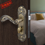锌合金仿古中式执手锁 欧式室内防盗锁 卧室锌包铜锁 房门木门锁