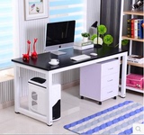 特价宜家电脑桌台式家用办公桌书桌子简约写字桌钢木桌可定制