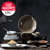 DXC中式家用碗碟套装 日式创意餐具套装 简约陶瓷碗筷碗盘套装