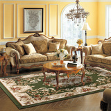 地毯客厅卧室茶几床边毯欧美式复古手工雕花长方形满铺地毯