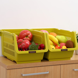 纳篮包邮日本进口蔬菜置物架落地多层厨房水果收纳筐加厚带滑轮收