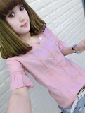 亮片短袖女2016夏装新款韩版女装显瘦娃娃衫上衣大码打底衫女t恤