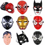 40g儿童卡通动漫面具电影人物表演蜘蛛侠超人蝙蝠侠钢铁侠面具