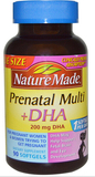 美国代购Nature Made Prenatal Multi+DHA孕期多种维生素90粒