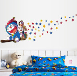机器猫墙贴荧光贴夜光贴纸卡通动漫儿童房间男孩卧室墙上装饰贴画