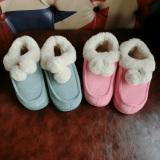 居家棉拖鞋1-2-3岁儿童棉拖鞋卡通防滑毛绒冬季女宝宝亲子家居鞋