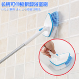 日本进口地板清洁刷长柄硬毛户外卫生间墙壁瓷砖洗地浴缸浴室刷子