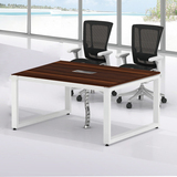 简易办公桌会议桌组合钢木结构会议台板式条形工作台长条桌条形台