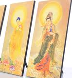 7佛教人物白衣观音佛像已装裱丝绸卷轴挂画书房装饰画