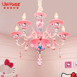 高贵Kitty猫卡通吊灯 公主女孩房间卧室灯具创意可爱个性高端灯饰