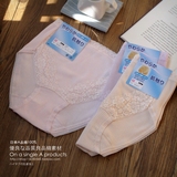 3条包邮 出口日本 100%纯棉全棉中高腰内裤女 包臀女三角裤有加大