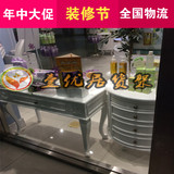 韩式烤漆化妆品展柜展示柜欧式护肤品货架货柜中岛彩妆柜可定做