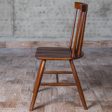 现代简约家具实木餐椅复古孔雀椅美式乡村餐厅咖啡厅靠背椅子定制