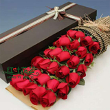 红叶19朵红玫瑰高档礼盒生日情人节表白礼物株洲鲜花全国同城速递