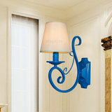 新款地中海蓝色壁灯客厅灯卧室床头灯卫生间灯镜前灯具特价包邮
