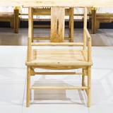 古典实木电脑椅 老榆木烫蜡椅子 榫卯结构会客椅