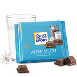 德国进口Ritter Sport 瑞特斯波德运动 阿尔卑斯牛奶巧克力 100g