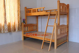 福州订制家居子母床 橡木实木床 上下铺爬梯1.2 1.5米睡床原木色