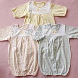 日本原单 夏季婴儿连体哈衣 新生儿爬服睡袋两用(纯棉超薄）