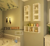 环保客厅展示架 创意格子架 橱房壁挂 浴室墙上置物架 隔板杂物架