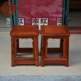 缅甸花梨木四方方凳明清古典矮凳换鞋凳 大果紫檀中式仿古家具