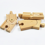 转换轨 木制轨道火车散件 兼容木头质托马斯 宜家 布里奥儿童玩具