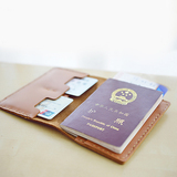 飘生活真皮护照包牛皮护照夹韩国钱包多功能证件包男女士卡包包邮