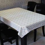 蕾丝免洗餐桌布艺塑料透明PVC茶几布防油烫金防水桌垫软质玻璃