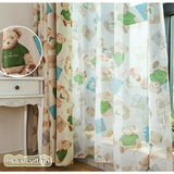 上海定做定制卡通动漫儿童房窗帘欧式小熊免费上门测量安装