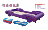 儿童家用塑料汽车床/幼儿园宝宝午休单人床儿童带护栏扶手木板床