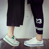 夏季新款女鞋韩版休闲系带运动鞋女板鞋学生单鞋情侣同款小白鞋潮