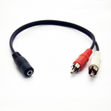 音箱响线转3.5mm音频线 红白莲花头转耳机母接口声道转接线一分二