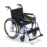 正品三贵MiKi折叠轻便手推车轮椅座老人残疾人代步车铝合金圈BF