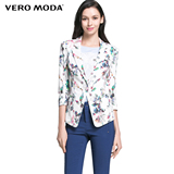 Vero Moda修身植物印花七分袖女西装|315208002