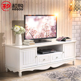和购 韩式田园电视柜实木矮柜客厅地柜卧室简易 欧式电视机柜7192