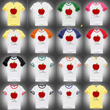 定制 小苹果感恩的心短袖t恤  广场舞t恤儿童演出服幼儿园六一节