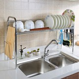 厨房水槽上放碗架304不锈钢水池收纳碗盘架置物架滴水沥水晾碗架