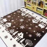 卡通床边毯卧室床前地毯游戏毯游戏垫外贸儿童地毯爬行毯爬行垫雪