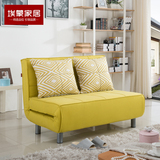 埃蒙 现代简约可折叠沙发床1.5米地中海小户型客厅布沙发组合多色