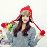 韩版冬季女生可爱加厚保暖毛线帽子潮户外挡风护耳骑车东北雷锋帽