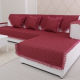 亚麻四季沙发垫坐垫子布艺简约现代纯色真皮红木防滑沙发巾套定做