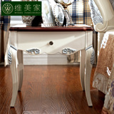 维美家 地中海田园欧式卧室迷你小型床头柜简约实木储物柜收纳柜