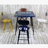 LOFT工业风法式乡村复古做旧铁质家具桌  酒吧咖啡休闲金属铁桌椅
