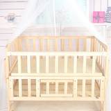 特价实木婴儿床多功能宝宝床折叠床可加长变书桌可代发货0-3岁