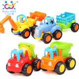 汇乐汽车儿童惯性工程车 男女孩宝宝益智回力小车玩具0-1-2-3周岁